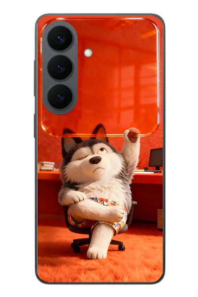 Le Balvo Samsung Galaxy S26 Uyumlu Keyifli Köpek Baskılı Silikon Kılıf