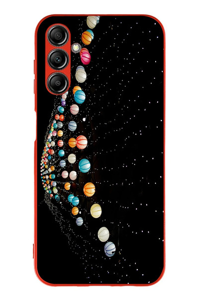 Le Balvo Samsung Galaxy A14 Uyumlu Gezegenlerin Dansı Baskılı Silikon Kılıf