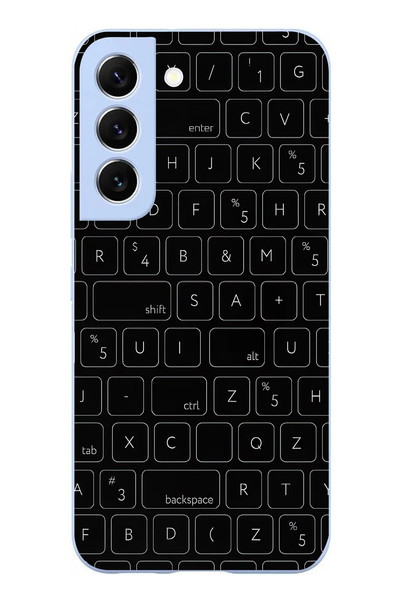 Le Balvo Samsung Galaxy S22 Uyumlu Klavye Tuşları Baskılı Silikon Kılıf
