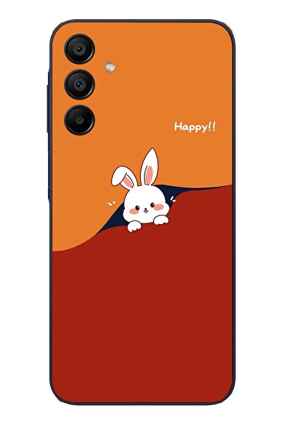 Le Balvo Samsung Galaxy A15 Uyumlu Mutlu Tavşan Baskılı Silikon Kılıf