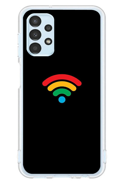 Le Balvo Samsung Galaxy A13 Uyumlu Wifi Simgesi Baskılı Silikon Kılıf