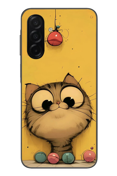 Le Balvo Samsung Galaxy A26 Uyumlu Kedi Çizgisi Baskılı Silikon Kılıf