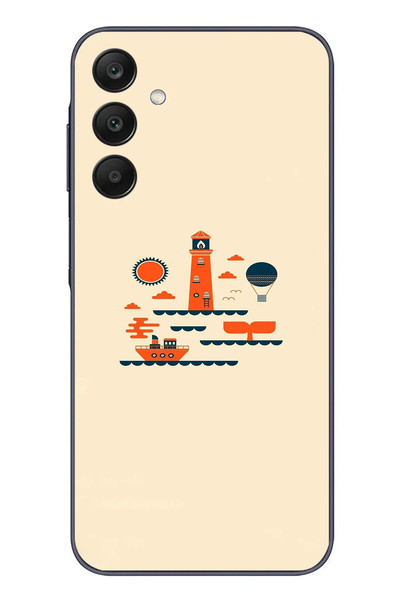 Le Balvo Samsung Galaxy A25 Uyumlu Sade Tatil Baskılı Silikon Kılıf