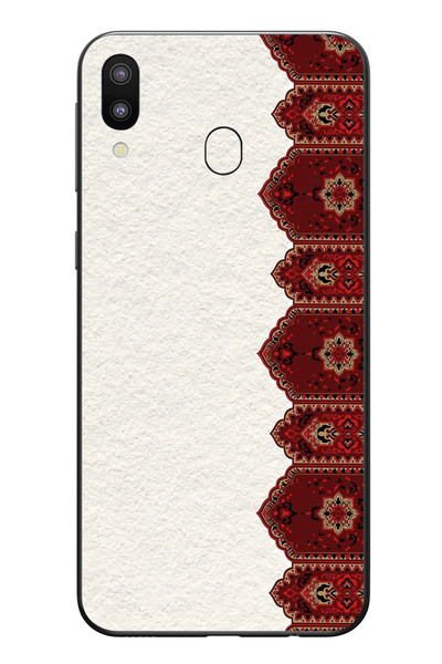 Le Balvo Samsung Galaxy M20 Uyumlu Halı Köşesi Baskılı Silikon Kılıf