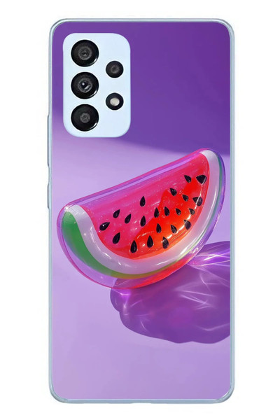 Le Balvo Samsung Galaxy A53 Uyumlu Karpuz Jelibon Baskılı Silikon Kılıf