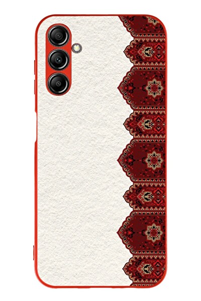 Le Balvo Samsung Galaxy A14 Uyumlu Halı Köşesi Baskılı Silikon Kılıf