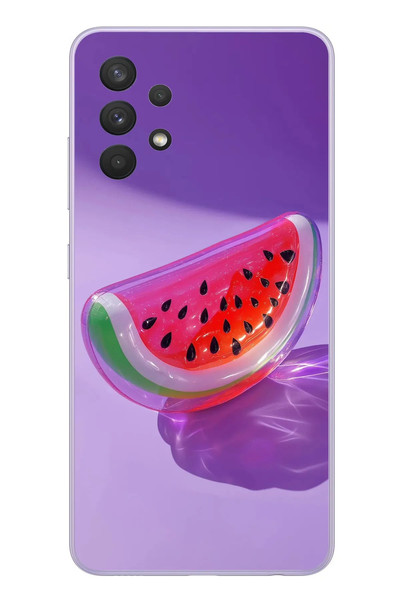 Le Balvo Samsung Galaxy A32 Uyumlu Karpuz Jelibon Baskılı Silikon Kılıf