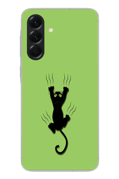 Le Balvo Samsung Galaxy A56 Uyumlu Tutunan Kedi Baskılı Silikon Kılıf