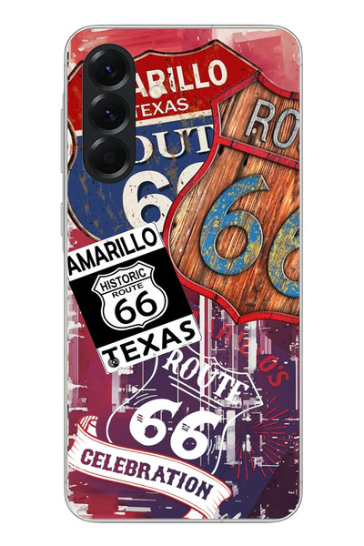 Le Balvo Samsung Galaxy A56 Uyumlu Texas Amerika Baskılı Silikon Kılıf