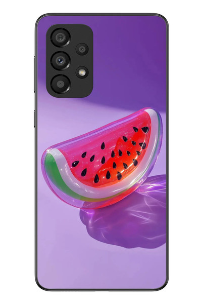 Le Balvo Samsung Galaxy A33 Uyumlu Karpuz Jelibon Baskılı Silikon Kılıf