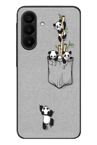 Le Balvo Samsung Galaxy A27 Uyumlu Cepli Panda Baskılı Silikon Kılıf