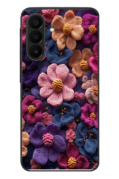 Le Balvo Samsung Galaxy A27 Uyumlu Çiçek Örgüsü Baskılı Silikon Kılıf