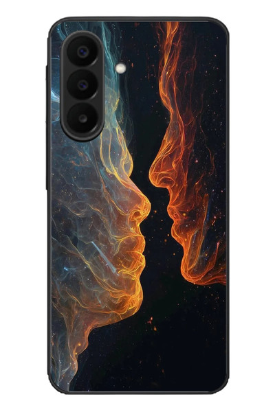 Le Balvo Samsung Galaxy A27 Uyumlu Kavuşan Çizgiler Baskılı Silikon Kılıf