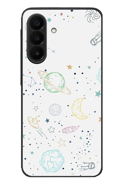 Le Balvo Samsung Galaxy A27 Uyumlu Uzay Yolculuğu Baskılı Silikon Kılıf