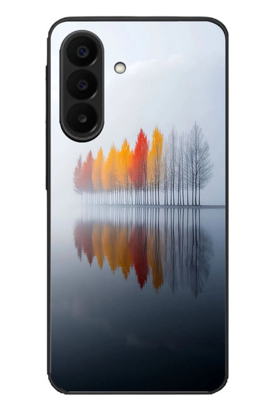 Le Balvo Samsung Galaxy A27 Uyumlu Sonbahar Zamanı Baskılı Silikon Kılıf
