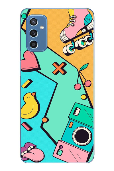 Le Balvo Samsung Galaxy M52 Uyumlu Paten Gençlik Baskılı Silikon Kılıf