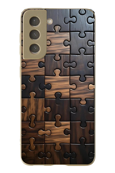 Le Balvo Samsung Galaxy S21 FE Uyumlu Puzzle Baskılı Silikon Kılıf
