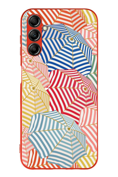Le Balvo Samsung Galaxy A14 Uyumlu Şemsiyeler Baskılı Silikon Kılıf