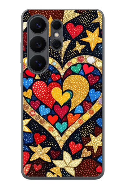 Le Balvo Samsung Galaxy S26 Ultra Uyumlu Kalplerimiz Baskılı Silikon Kılıf