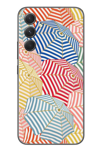 Le Balvo Samsung Galaxy A54 Uyumlu Şemsiyeler Baskılı Silikon Kılıf