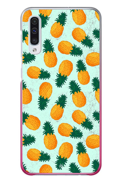 Le Balvo Samsung Galaxy A50 Uyumlu Ananaslar Baskılı Silikon Kılıf