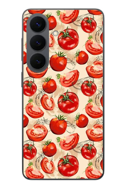 Le Balvo Samsung Galaxy S26 Uyumlu Domatesler Baskılı Silikon Kılıf