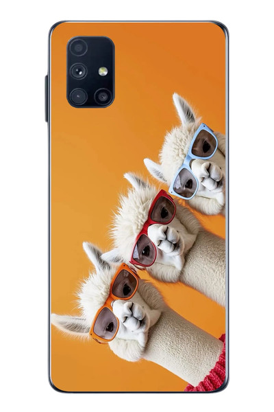 Le Balvo Samsung Galaxy M51 Uyumlu Lamalar Baskılı Silikon Kılıf
