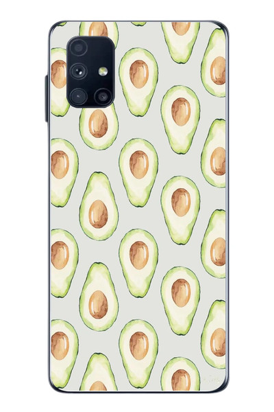 Le Balvo Samsung Galaxy M51 Uyumlu Avakadolar Baskılı Silikon Kılıf