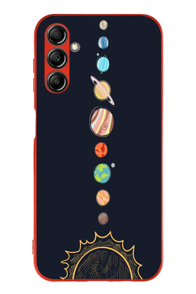 Le Balvo Samsung Galaxy A14 Uyumlu Gezegenler Baskılı Silikon Kılıf