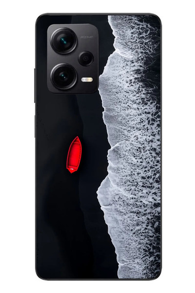 Le Balvo Redmi Note 12 Pro Plus Uyumlu Kırmızı Tekne Yalnız Baskılı Silikon Kılıf