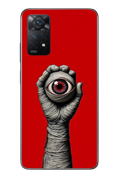 Le Balvo Redmi Note 11 Pro 4G Uyumlu Tek Göz Elde Baskılı Silikon Kılıf