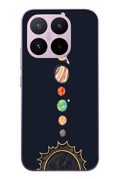 Le Balvo Xiaomi 17T Uyumlu Gezegenler Baskılı Silikon Kılıf