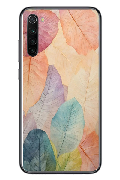 Le Balvo Redmi Note 8 Uyumlu Hafif Yapraklar Baskılı Silikon Kılıf