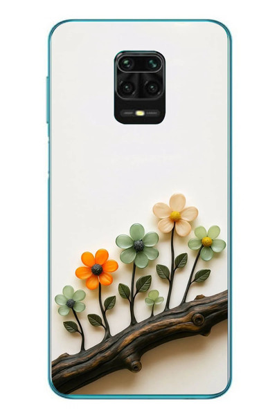 Le Balvo Redmi Note 9s Uyumlu Dalda Açan Çiçekler Baskılı Silikon Kılıf