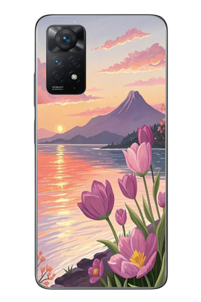 Le Balvo Redmi Note 11 Pro 4G Uyumlu Çiçek Yağlı Boya Baskılı Silikon Kılıf