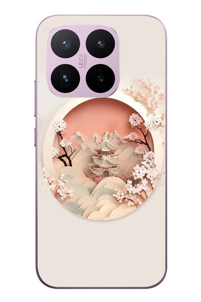 Le Balvo Xiaomi 17T Uyumlu Manzar Retro Yuvarlak Baskılı Silikon Kılıf