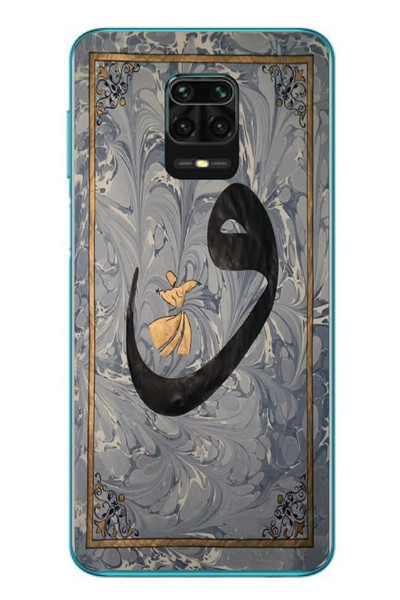 Le Balvo Redmi Note 9s Uyumlu Vav Harfi Gri Baskılı Silikon Kılıf