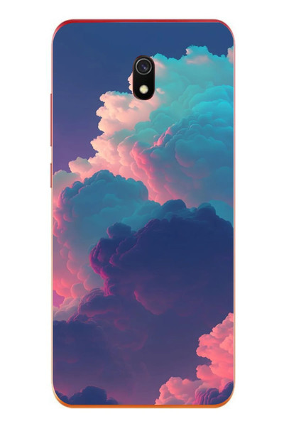 Le Balvo Redmi 8A Uyumlu Renkli Doğal Bulutlar Baskılı Silikon Kılıf