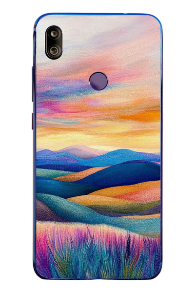 Le Balvo Redmi Note 7 Uyumlu Renkli Pastel Günbatımı Baskılı Silikon Kılıf