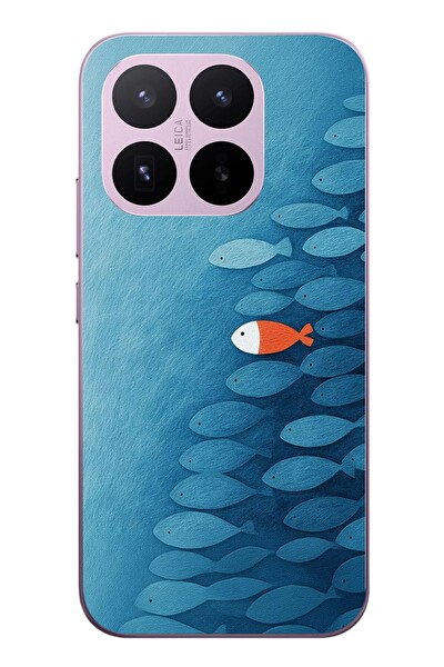 Le Balvo Xiaomi 17T Uyumlu Balıklar Yüzüyor Baskılı Silikon Kılıf