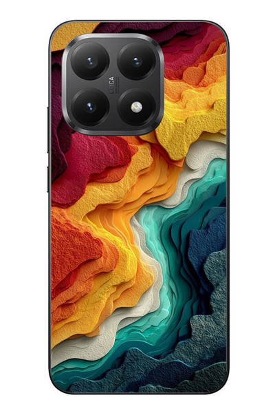 Le Balvo Xiaomi Mi 15T Uyumlu Renk Dalgaları Baskılı Silikon Kılıf