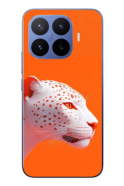 Le Balvo Xiaomi 17T Pro Uyumlu Turuncu Kaplan Baskılı Silikon Kılıf