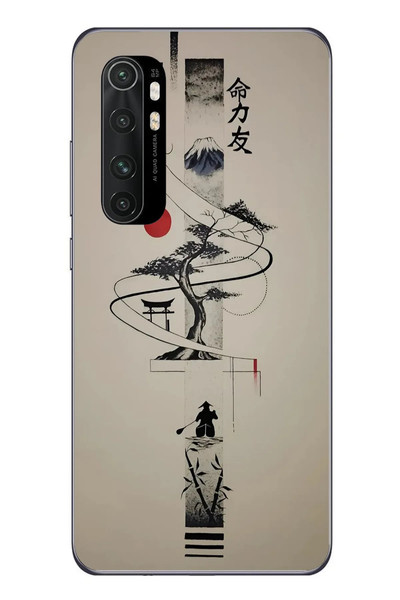 Le Balvo Xiaomi Mi 10 Lite Uyumlu Japon Felsefesi Baskılı Silikon Kılıf