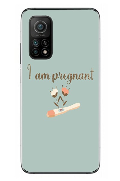 Le Balvo Xiaomi Mi 10 T Uyumlu I'm Pregnant Baskılı Silikon Kılıf