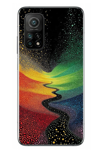Le Balvo Xiaomi Mi 10 T Uyumlu Renkli Yollar Baskılı Silikon Kılıf