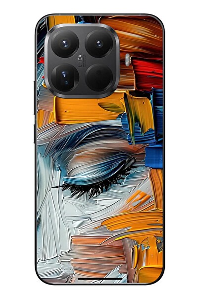 Le Balvo Xiaomi Mi 15T Pro Uyumlu Göz Boyama Fırçaları Baskılı Silikon Kılıf