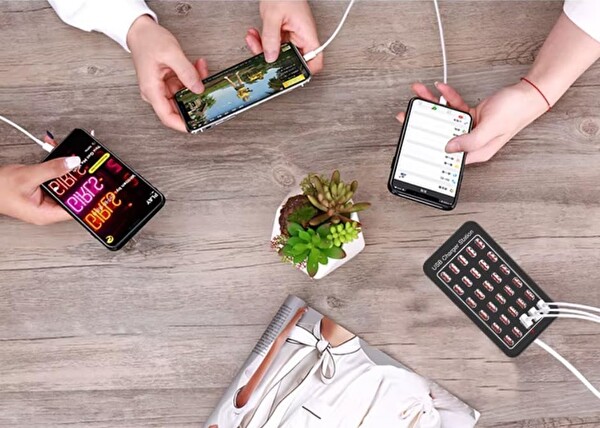 Coverzone YFY-A7 150W 30 Portlu 2.4A USB ENT Masaüstü Şarj İstasyonu