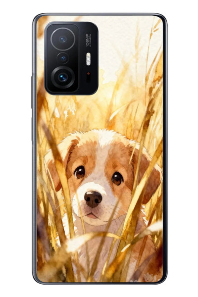 Le Balvo Xiaomi Mi 11 T-11 T Pro Uyumlu Golden Köpek Baskılı Silikon Kılıf