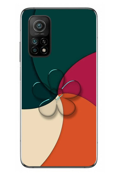 Le Balvo Xiaomi Mi 10 T Uyumlu Modern Yonca Renkleri Baskılı Silikon Kılıf