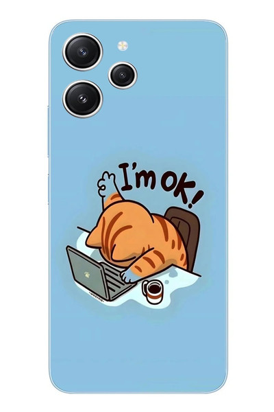 Le Balvo Redmi 12 Uyumlu l'M Ok Baskılı Silikon Kılıf